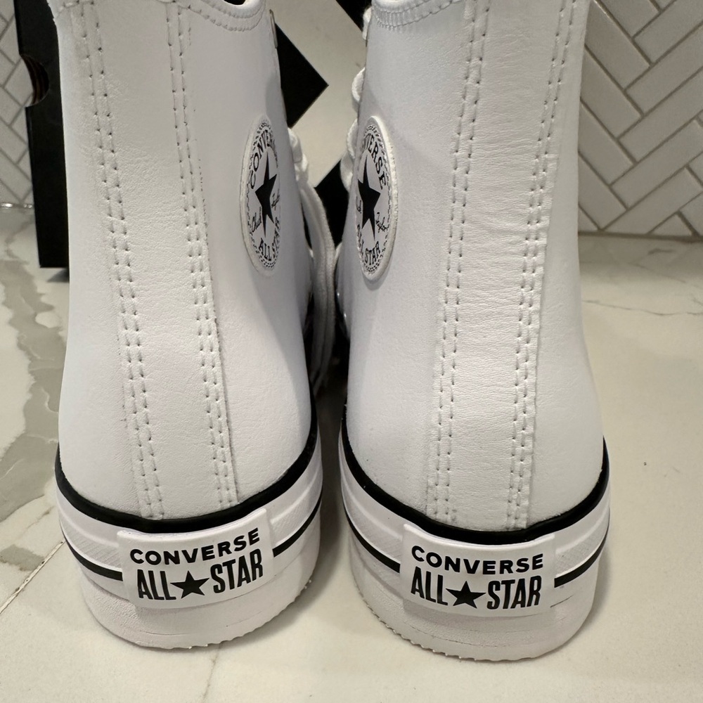 Chuck Taylor converse Eva lift hi top leather sneakers - Picture 6 of 11